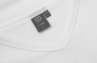 ID T-TIME® V-Ausschnitt T-Shirt 0514 - Weiß
