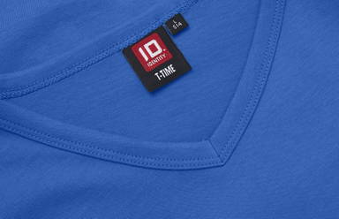 ID T-TIME® V-Ausschnitt T-Shirt 0514 - Azurblau