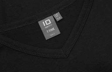 ID T-TIME® V-Ausschnitt T-Shirt 0514 - Schwarz