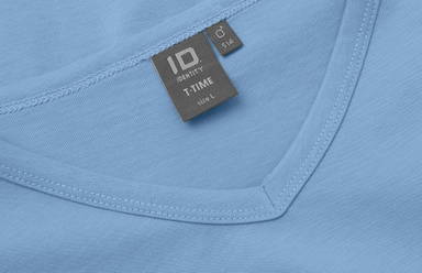 ID T-TIME® V-Ausschnitt T-Shirt 0514 - Hellblau