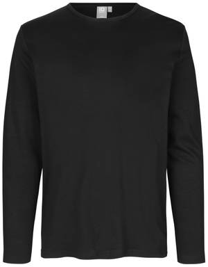 ID Interlock T-Shirt mit Langarm 0518 - Schwarz
