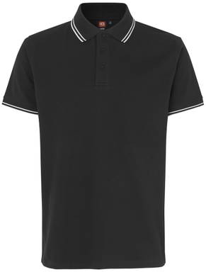 Polo stretch ID Contrast 0522 - Noir