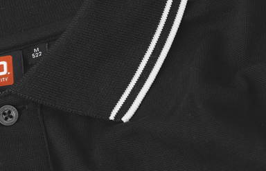 Polo stretch ID Contrast 0522 - Noir