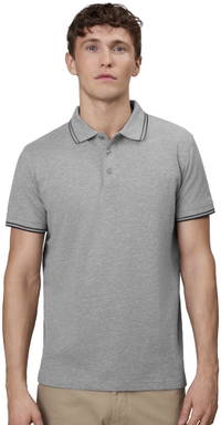 Polo stretch ID Contrast 0522 - Gris chiné