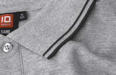 Polo stretch ID Contrast 0522 - Gris chiné