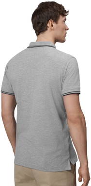 Polo stretch ID Contrast 0522 - Gris chiné