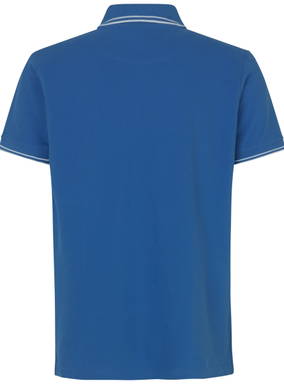 Polo stretch ID Contrast 0522 - Azur