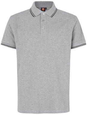 Polo stretch ID Contrast 0522 - Gris chiné