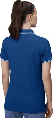 Polo stretch ID Contrast pour femmes 0523 - Azur