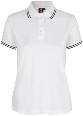 Polo stretch ID Contrast pour femmes 0523 - Blanc