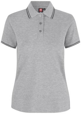 Polo stretch ID Contrast pour femmes 0523 - Gris chiné