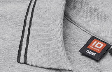 Polo stretch ID Contrast pour femmes 0523 - Gris chiné