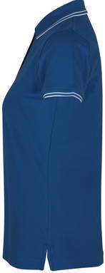 Polo stretch ID Contrast pour femmes 0523 - Azur