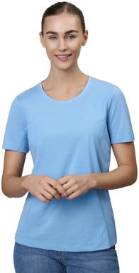 ID Damen T-Shirt Lyocell 0529 - Hellblau