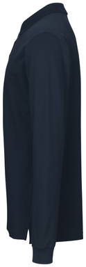 Polo stretch ID à manches longues 0544 - Bleu marine