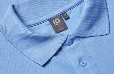 Polo stretch ID à manches longues 0544 - Bleu clair