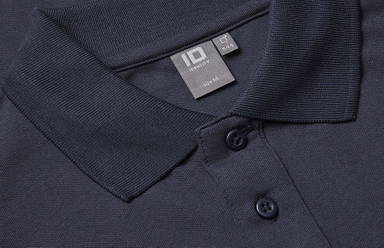 Polo stretch ID à manches longues 0544 - Bleu marine