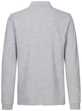Polo stretch ID à manches longues 0544 - Gris chiné