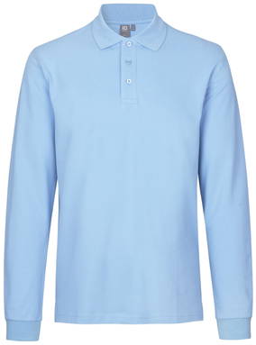 Polo stretch ID à manches longues 0544 - Bleu clair