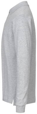 Polo stretch ID à manches longues 0544 - Gris chiné