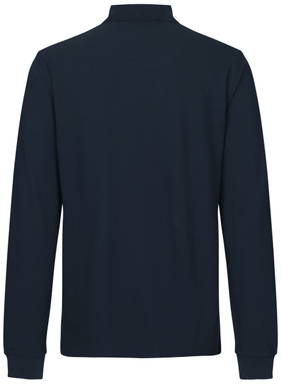 Polo stretch ID à manches longues 0544 - Bleu marine