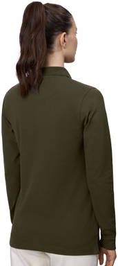 Polo stretch ID pour femme à manches longues 0545 - Olive