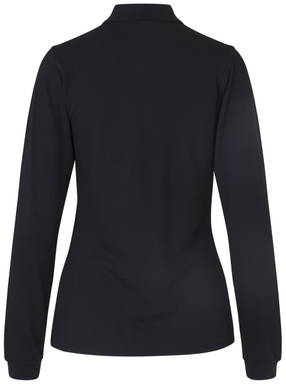 Polo stretch ID pour femme à manches longues 0545 - Noir