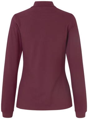 Polo stretch ID pour femme à manches longues 0545 - Bordeaux