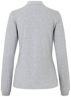 Polo stretch ID pour femme à manches longues 0545 - Gris chiné