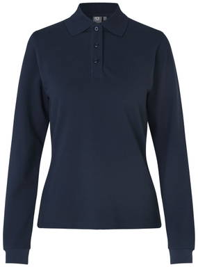 Polo stretch ID pour femme à manches longues 0545 - Bleu marine