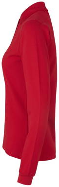 Polo stretch ID pour femme à manches longues 0545 - Rouge