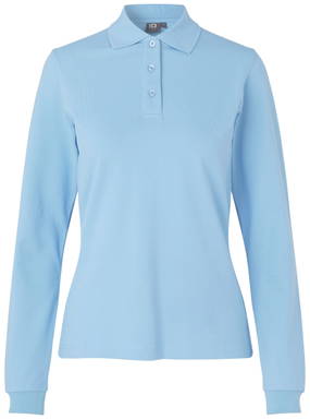 Polo stretch ID pour femme à manches longues 0545 - Bleu clair