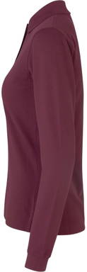 Polo stretch ID pour femme à manches longues 0545 - Bordeaux