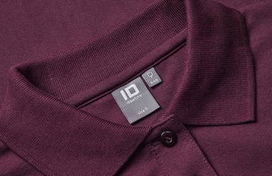 Polo stretch ID pour femme à manches longues 0545 - Bordeaux