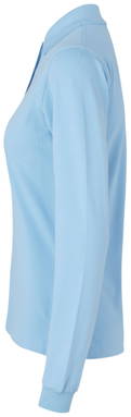 Polo stretch ID pour femme à manches longues 0545 - Bleu clair