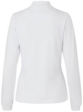 Polo stretch ID pour femme à manches longues 0545 - Blanc