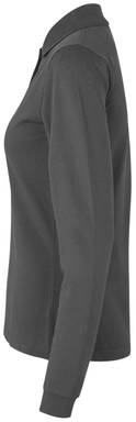 Polo stretch ID pour femme à manches longues 0545 - Gris anthracite