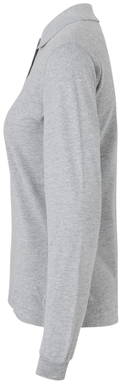 Polo stretch ID pour femme à manches longues 0545 - Gris chiné