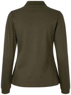 Polo stretch ID pour femme à manches longues 0545 - Olive