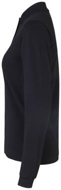 Polo stretch ID pour femme à manches longues 0545 - Noir