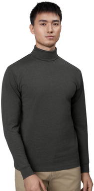 ID T-TIME® T-Shirt Rollkragen 0546 - Anthrazit meliert