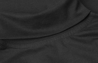ID T-TIME® T-Shirt Rollkragen 0546 - Schwarz