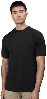 ID T-TIME® T-Shirt mit Brusttasche 0550 - Schwarz