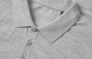 Polo bio ID 0586 - Gris clair chiné