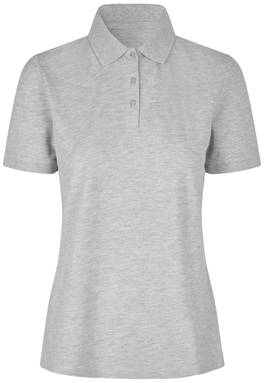 Polo femme bio ID 0587 - Gris clair chiné