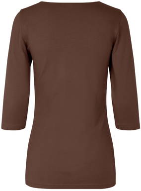 ID Stretch Damen T-Shirt ¾ Ärmel 0597 - Mokka