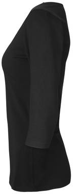 ID Stretch Damen T-Shirt ¾ Ärmel 0597 - Schwarz