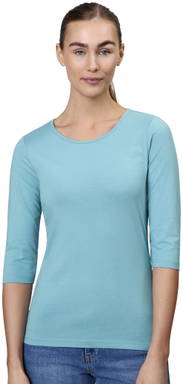 ID Stretch Damen T-Shirt ¾ Ärmel 0597 - Staubiges Aqua