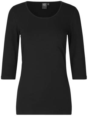 ID Stretch Damen T-Shirt ¾ Ärmel 0597 - Schwarz