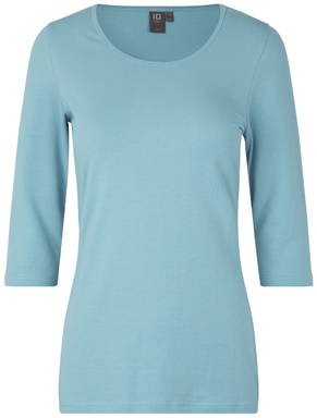 ID Stretch Damen T-Shirt ¾ Ärmel 0597 - Staubiges Aqua